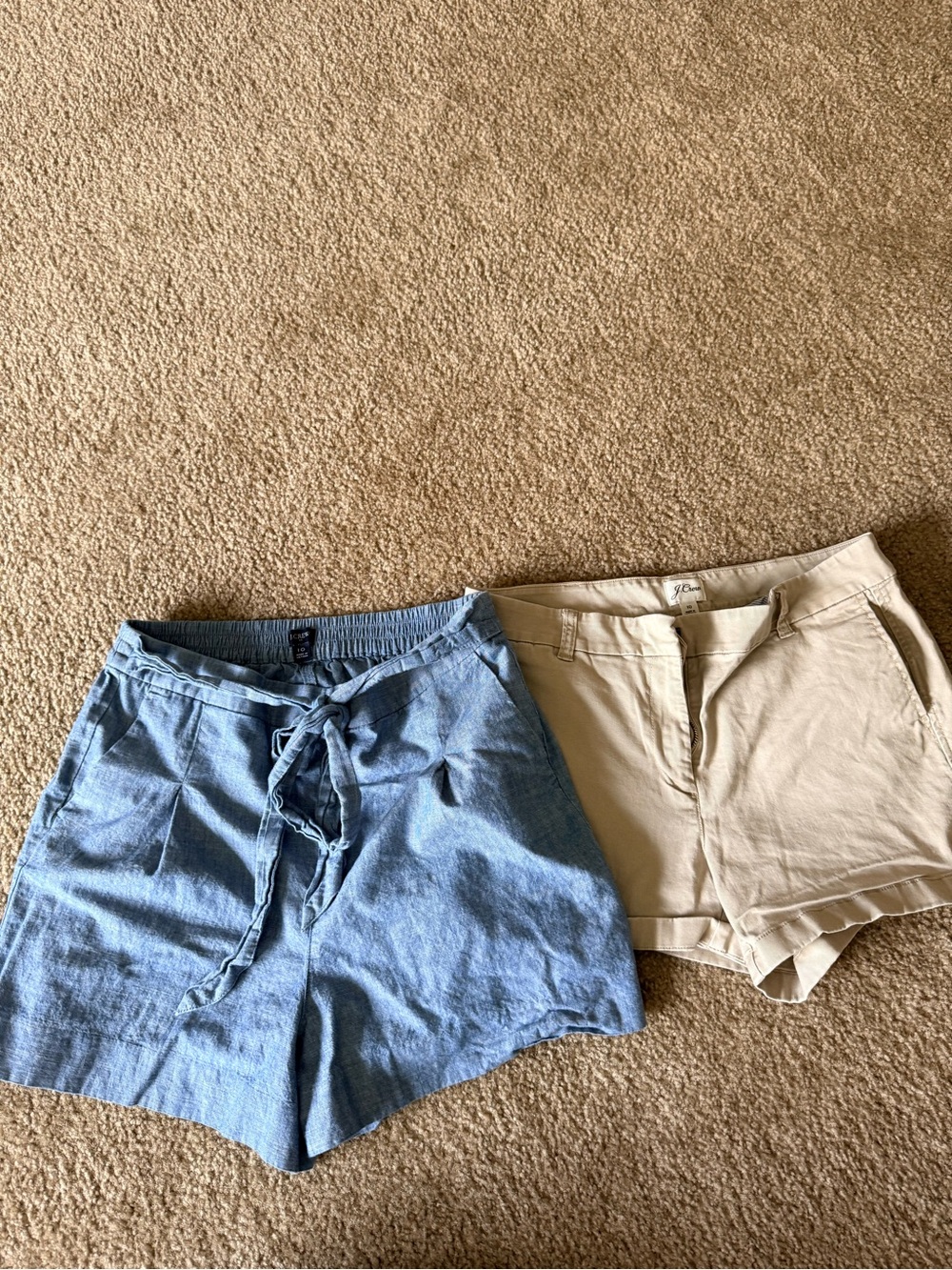 Lot of 2  J Crew Linen-Blend and cotton Women's Shorts sz 10